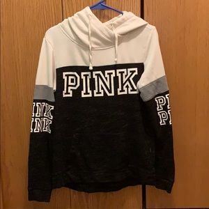 PINK Cowl Neck Hoodie